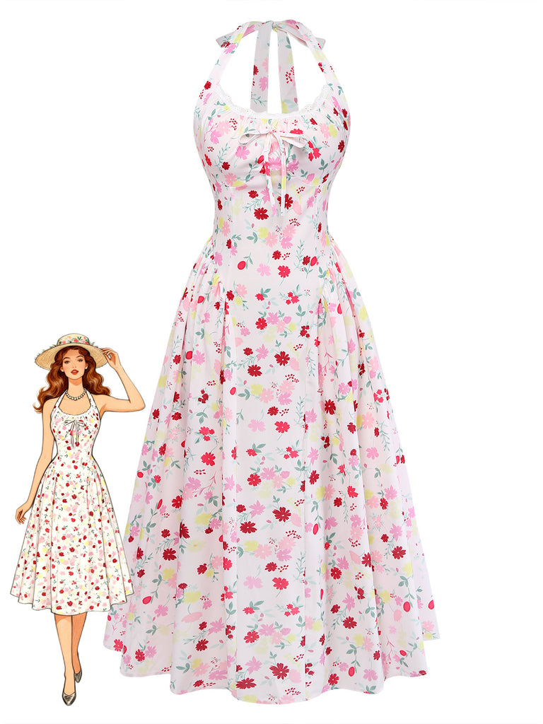 Pink 1950s Vintage Retro Dress
