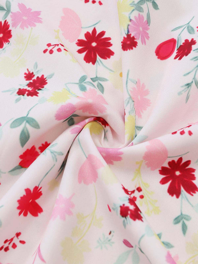 Pink 1950s Vintage Retro Dress 6
