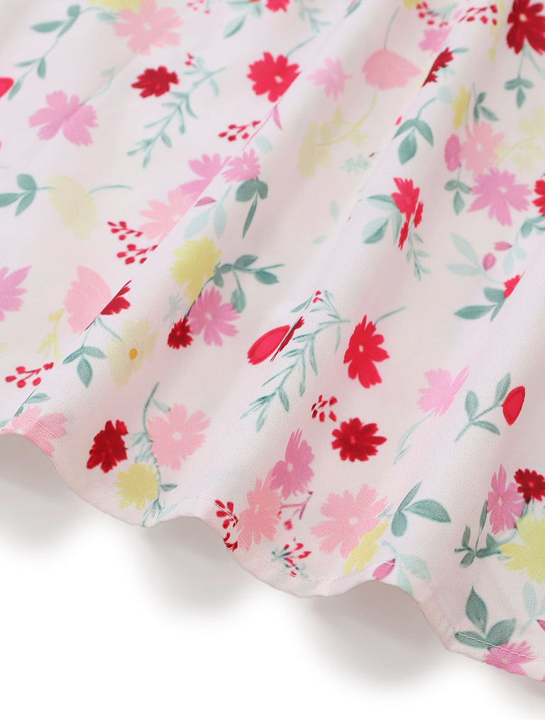 Pink 1950s Vintage Retro Dress 7