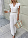 White 1950s Ruffle Sleeve Lace Hollow Jumpsuit, vintage romper, retro jumpsuit - perfect for women who love vintage and retro fashion