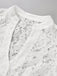 White 1950s Sheer Floral Lace Keyhole Cropped Top, vintage top, retro blouse - perfect for women who love vintage and retro fashion
