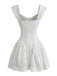 White-1950s-Slim-Lace-Cap-Sleeve-Fitted-Waist-Dress, vintage, retro, dress