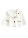 White 1950s Solid Lapel Round Neck Bow Cape - vintage fashion, retro style, pure white