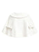 White 1950s Solid Lapel Round Neck Bow Cape - vintage fashion, retro style, pure white