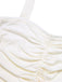 White 1950s Solid Pleated Halter Top, vintage top, retro blouse - perfect for women who love vintage and retro fashion