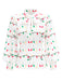 White 1950s Tie Neck Christmas Lights Print Blouse - vintage fashion, retro style, pure white