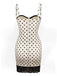 White 1960s Polka Dots Lace Patchwork Bodycon Dress: where 1960s romance meets her modern spirit