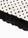 This White 1960s Polka Dots Lace Patchwork Bodycon Dress wraps her in 1960s elegance, one twirl at a time