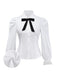 White 1960s Puff Sleeve Bow Tie Blouse - vintage fashion, retro style, pure white