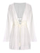 White 1960s Solid Hollow Waist Cover Up, bohemian cover up, beach wear - perfect for women who love vintage and retro fashion