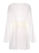 White 1960s Solid Hollow Waist Cover Up, bohemian cover up, beach wear - perfect for women who love vintage and retro fashion