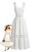White 1950s Floral Vintage Classic Dress 2