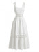 White 1950s Floral Vintage Classic Dress 3