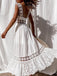 White 1950s Floral Vintage Classic Dress 5