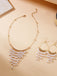 White Bohemian Pearl Tassel Necklace & Earrings Set - vintage accessory, retro jewelry, classic style for vintage lovers
