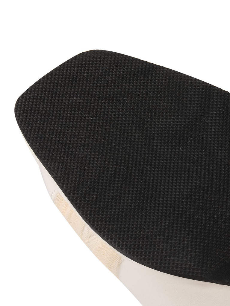 White Pearl Strap Chunky Heel Shoes — vintage vintage charm for her modern wardrobe