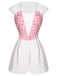 White & Pink 1950s Plaid Romper With Belt, vintage romper, retro jumpsuit - perfect for women who love vintage and retro fashion