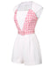 White & Pink 1950s Plaid Romper With Belt, vintage romper, retro jumpsuit - perfect for women who love vintage and retro fashion