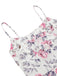 White & Pink 1950s Straps Painted Floral Dress — a 1950s silhouette that turns sidewalks into runways