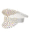 White Rhinestone Letter Party Big Cap Hat - vintage fashion, retro style, pure white