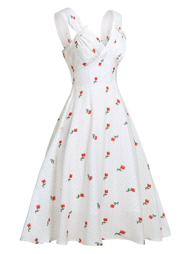 50s red and white polka dot dress 1950s Red & White Polka Dot Dress, sz. XS/S Lost Girls Vintage