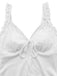 [Pre-Sale] 2PCS White 1950s Lace Ruffled Bow Swimsuit & Cover-Up