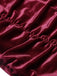 Wine Red 1930s Ruffled Hem Pleated Dress, vintage dress, retro fashion - perfect for women who love vintage and retro fashion