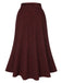 Wine Red 1940s A-Line Maxi Skirt, vintage skirt, retro style - perfect for women who love vintage and retro fashion