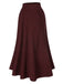 Wine Red 1940s A-Line Maxi Skirt, vintage skirt, retro style - perfect for women who love vintage and retro fashion