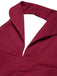 Wine Red 1950s Butterfly Lapel Mesh Dress: timeless style reimagined