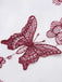 Wine Red 1950s Butterfly Lapel Mesh Dress: timeless style reimagined