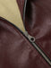 Wine Red 1950s Imitation Leather Zipper Coat - vintage fashion, retro style, elegant red