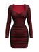 Wine Red 1960s Vintage Retro Dress 2