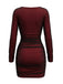 Wine Red 1960s Vintage Retro Dress 3
