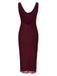 Wine Red 1960s Scarf Slit Backless Dress, vintage dress, retro fashion - perfect for women who love vintage and retro fashion