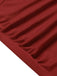 Wine Red 1960s Solid Ruffle Trim Dress, vintage dress, retro fashion - perfect for women who love vintage and retro fashion
