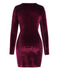 Wine Red 1960s Solid V-Neck Wrap Dress, vintage dress, retro fashion - perfect for women who love vintage and retro fashion