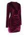 Wine Red 1960s Solid V-Neck Wrap Dress, vintage dress, retro fashion - perfect for women who love vintage and retro fashion