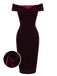 This Wine Red 1960s Velvet Bodycon Dress wraps her in 1960s elegance, one twirl at a time