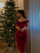 She slips into this Wine Red 1960s Velvet Bodycon Dress and suddenly it's a 1960s daydream