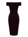 She slips into this Wine Red 1960s Velvet Bodycon Dress and suddenly it's a 1960s daydream