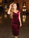 Wine Red 1960s Velvet Bodycon Dress — vintage elegance for the modern woman