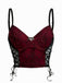 Wine Red 1970s Bat Spider Web Lace Camisole, vintage fashion, retro style - perfect for women who love vintage and retro fashion