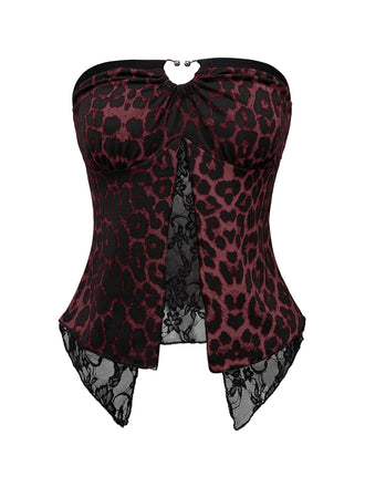 Wine Red 1970s Lace Cami Classic Top