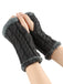 Winter Faux Fur Trim Knit Fingerless Gloves - vintage fashion, retro style