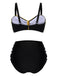 Yellow 1930s Contrast Floral Strap Swimsuit — because 1930s glamour never goes out of style