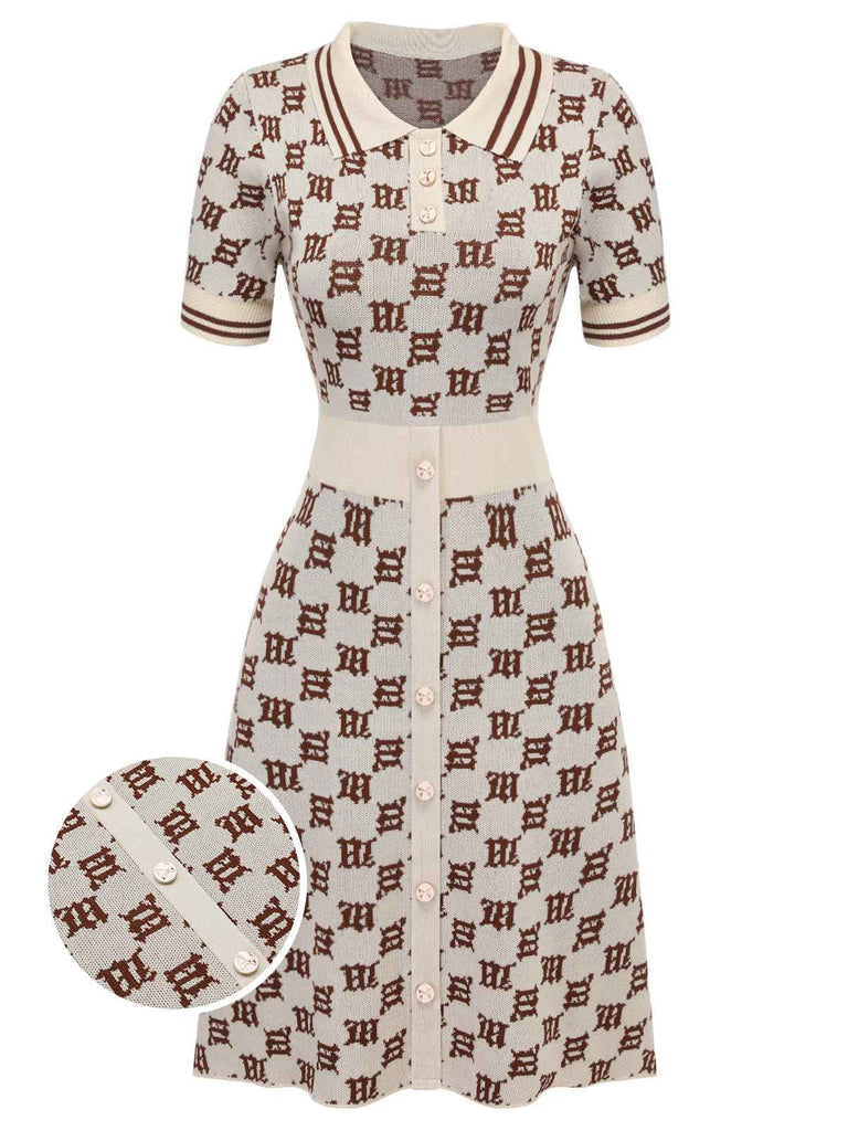 Yellow 1940s Lapel Plaid Buttoned Dress: timeless style reimagined
