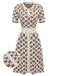 Yellow 1940s Lapel Plaid Buttoned Dress: timeless style reimagined