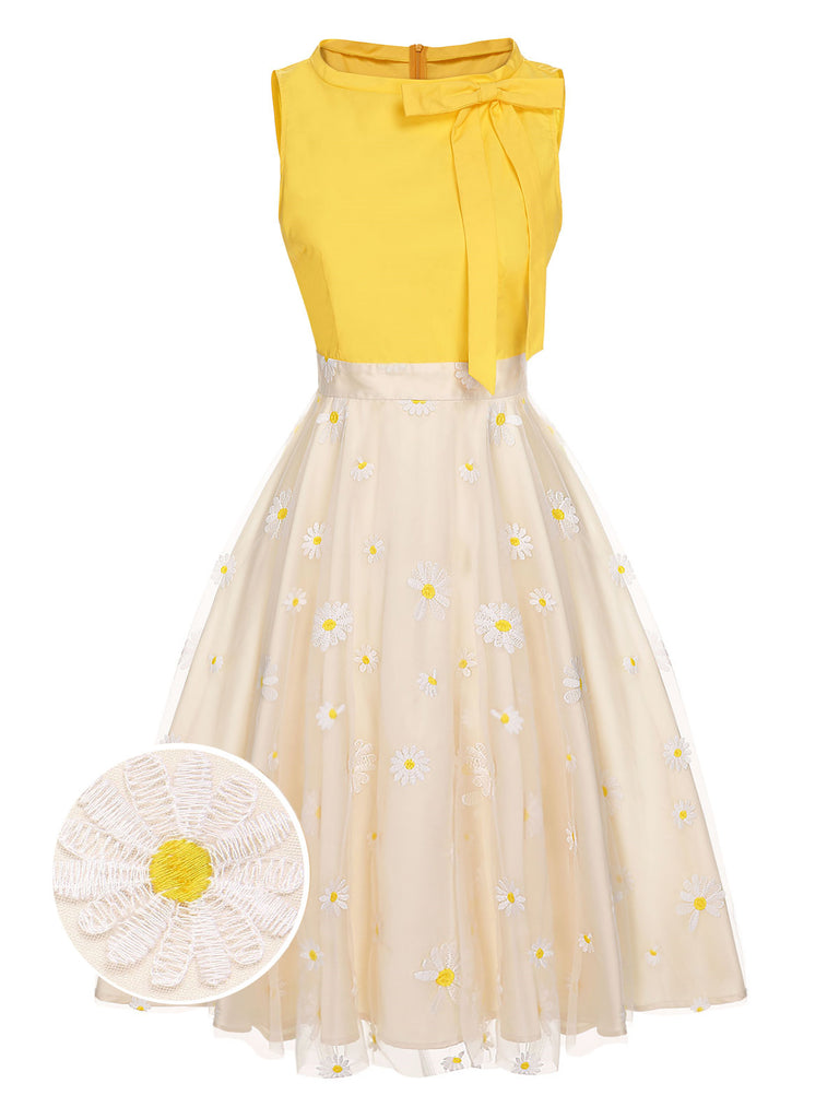 Retro Stage A-Line Sleeveless Tulle Ankle-Length Dress with Appliques Lace Pleated