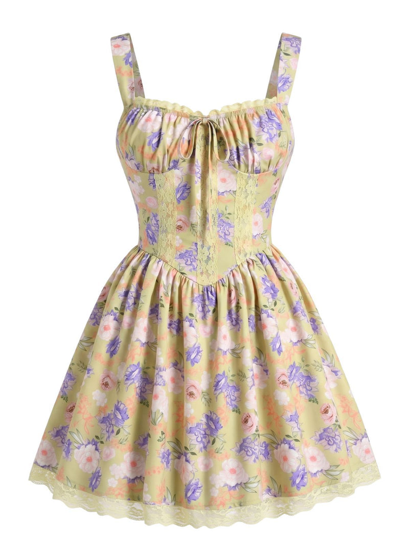 purple and yellow mini dress Ada Mini Dress
